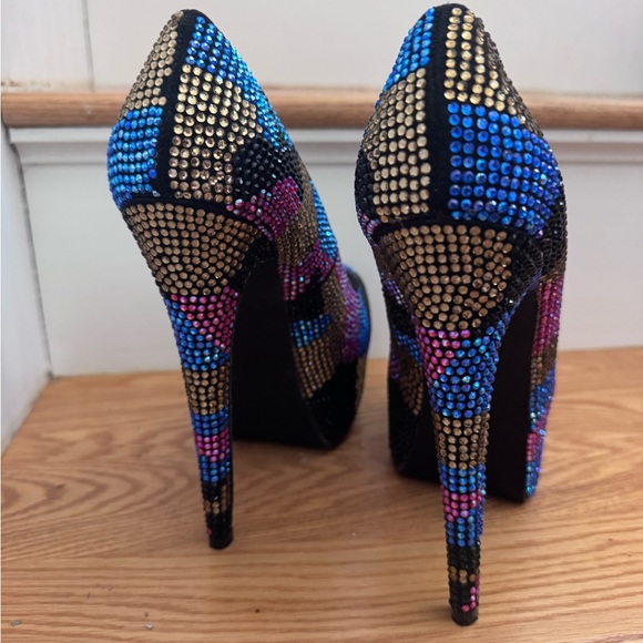 Steve Madden Multicolor Rhinestone Heels - Picture 3 of 10